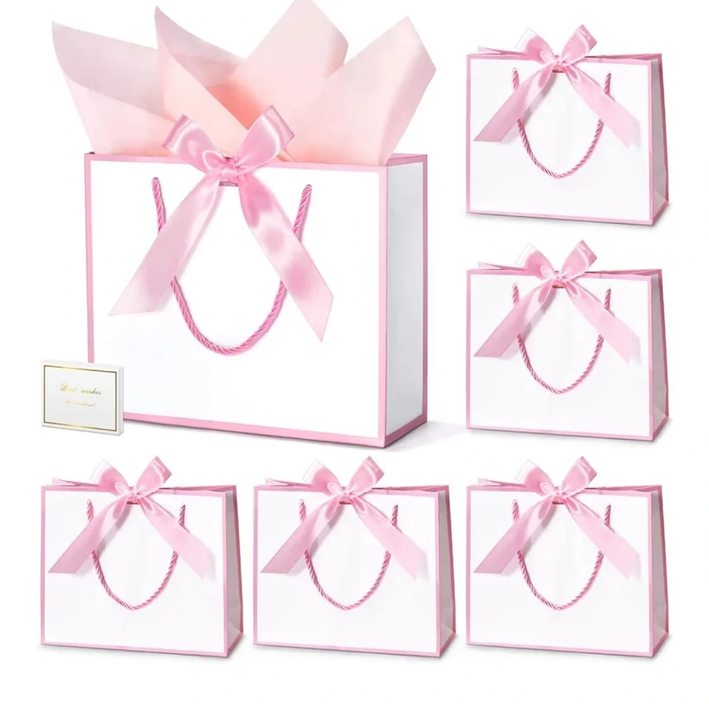 Pink Gift Bags with Cards